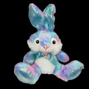 Bunny Smell Me Scented Plush Toy Colorful Rainbow Sparkling Ears Feet Easter